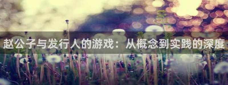 bbin视讯官网平台招商qq：赵公子与发行人的游戏：从概念到实践的深度